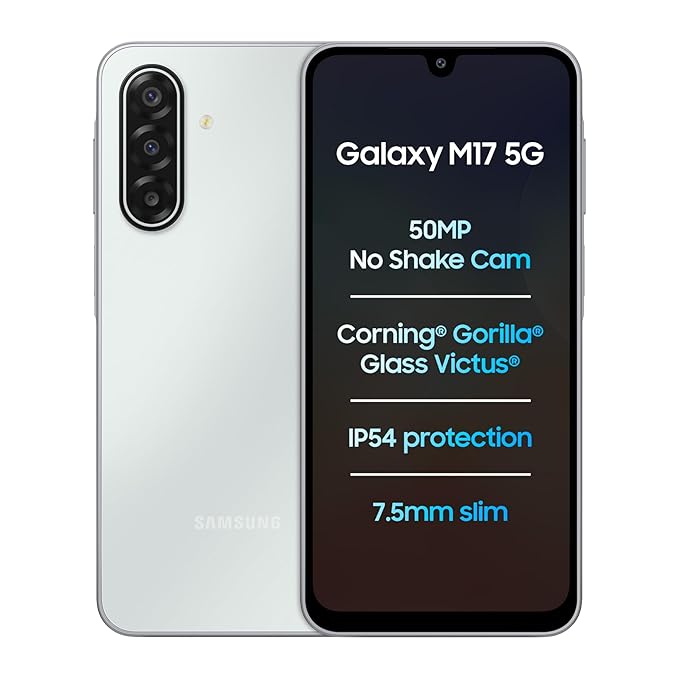Samsung Galaxy M17 5G (Moonlight Silver, 4GB RAM, 128GB Storage)